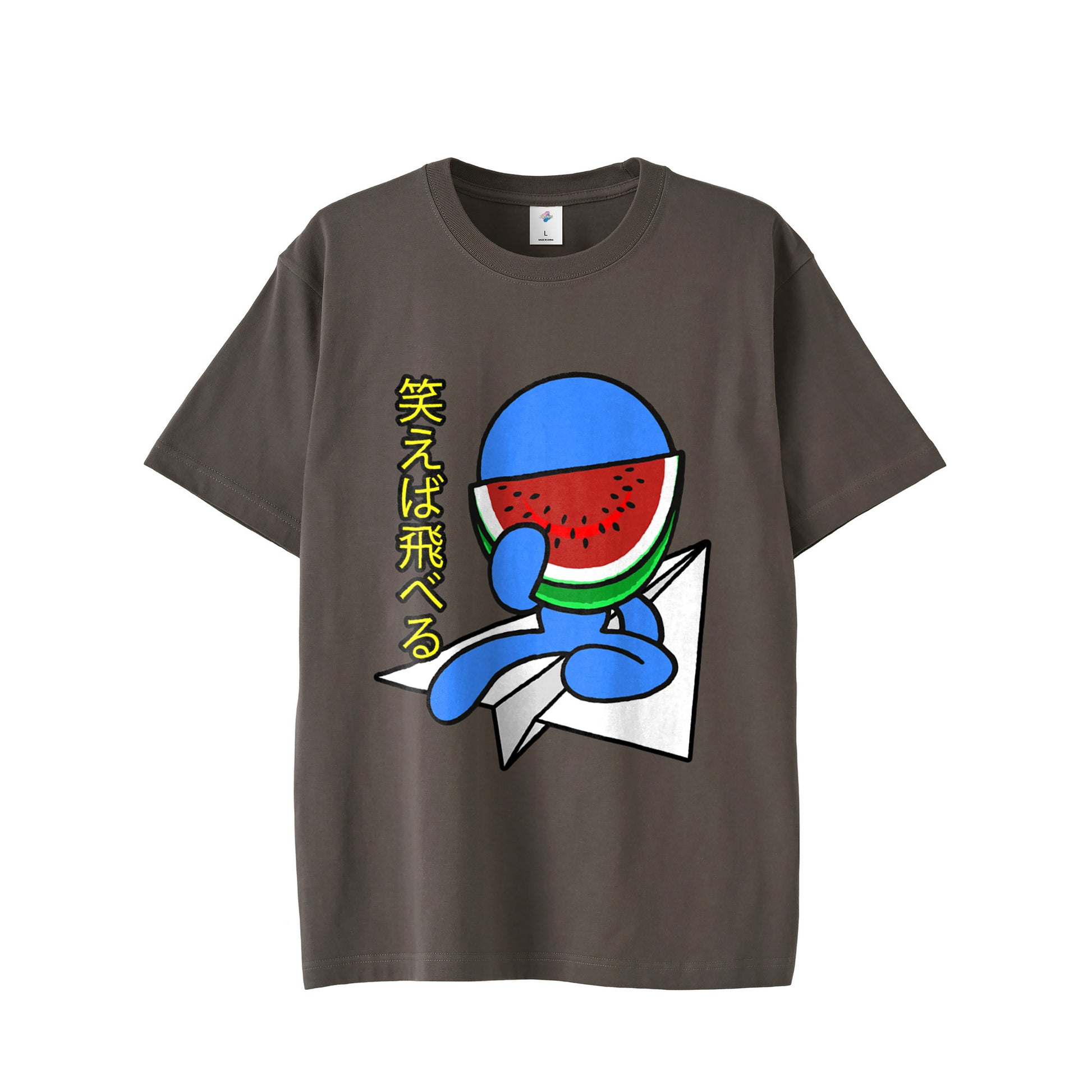【Tシャツ】スイカスマイル charcoal image