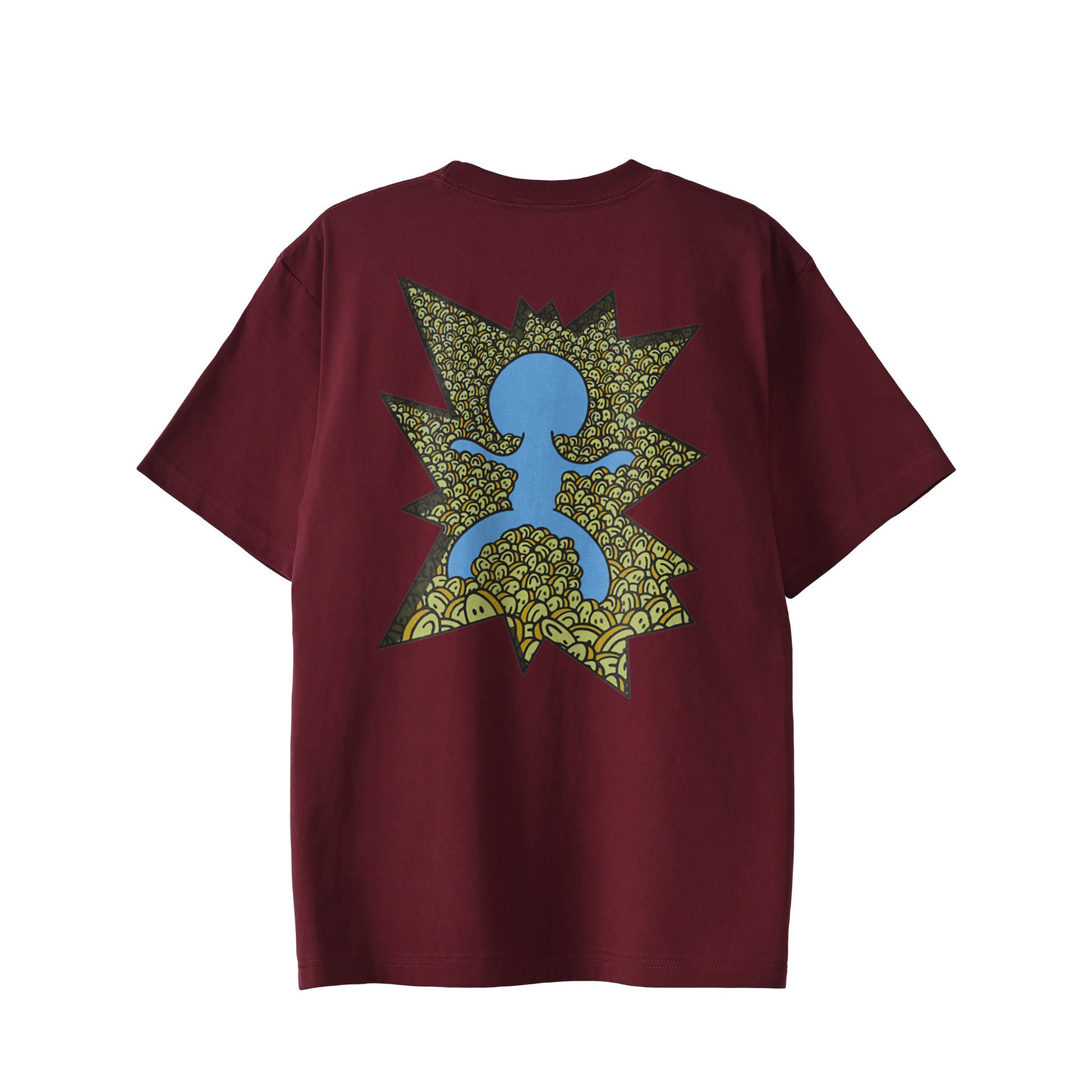 【Tシャツ】テクノロジー×ロスト・イン・フェイス burgundy image