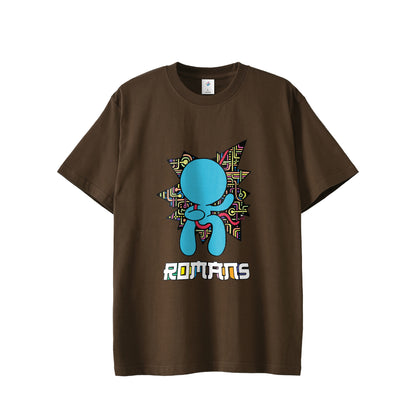 【Tシャツ】テクノロジー×ロスト・イン・フェイス dark-brown image
