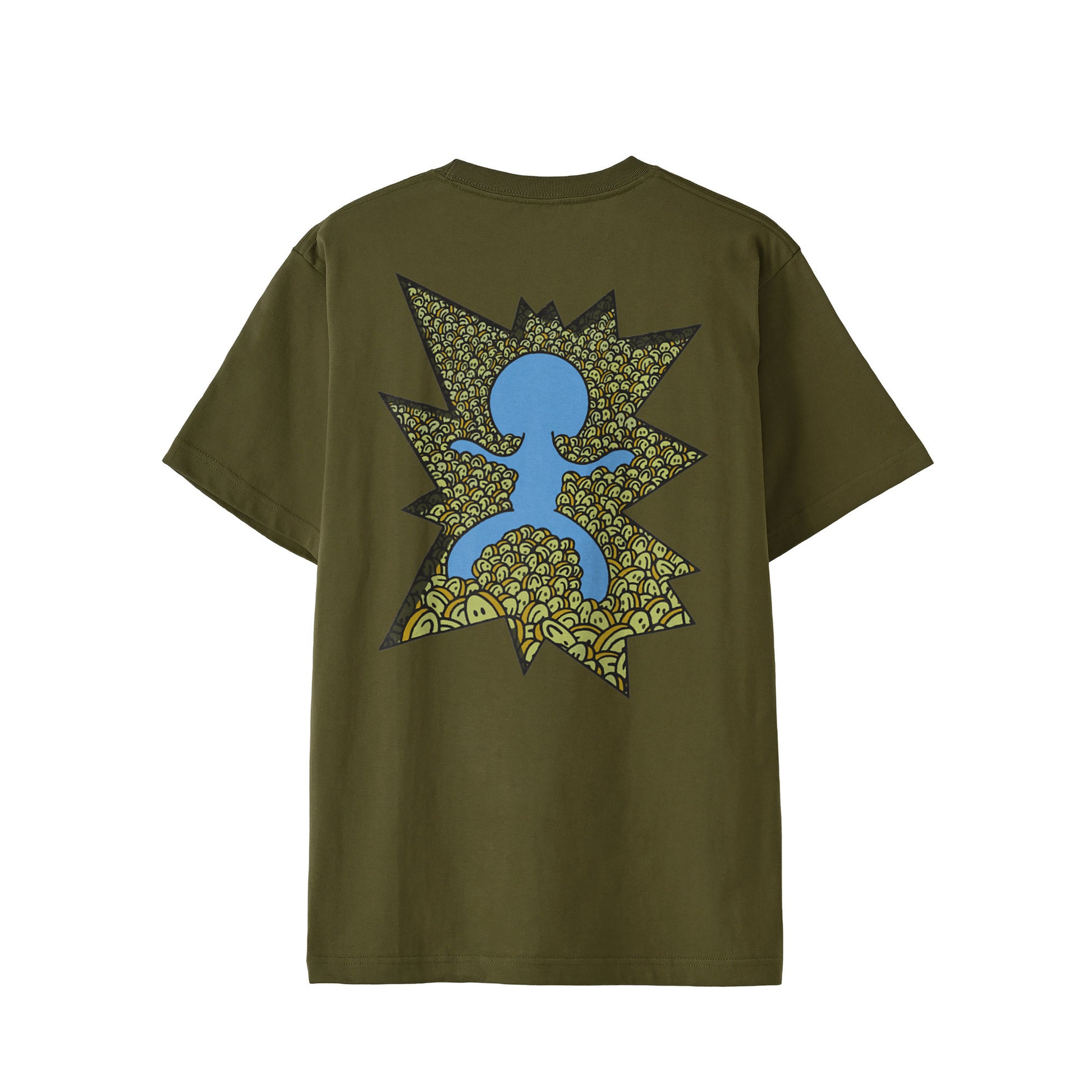 【Tシャツ】テクノロジー×ロスト・イン・フェイス olive-drab image
