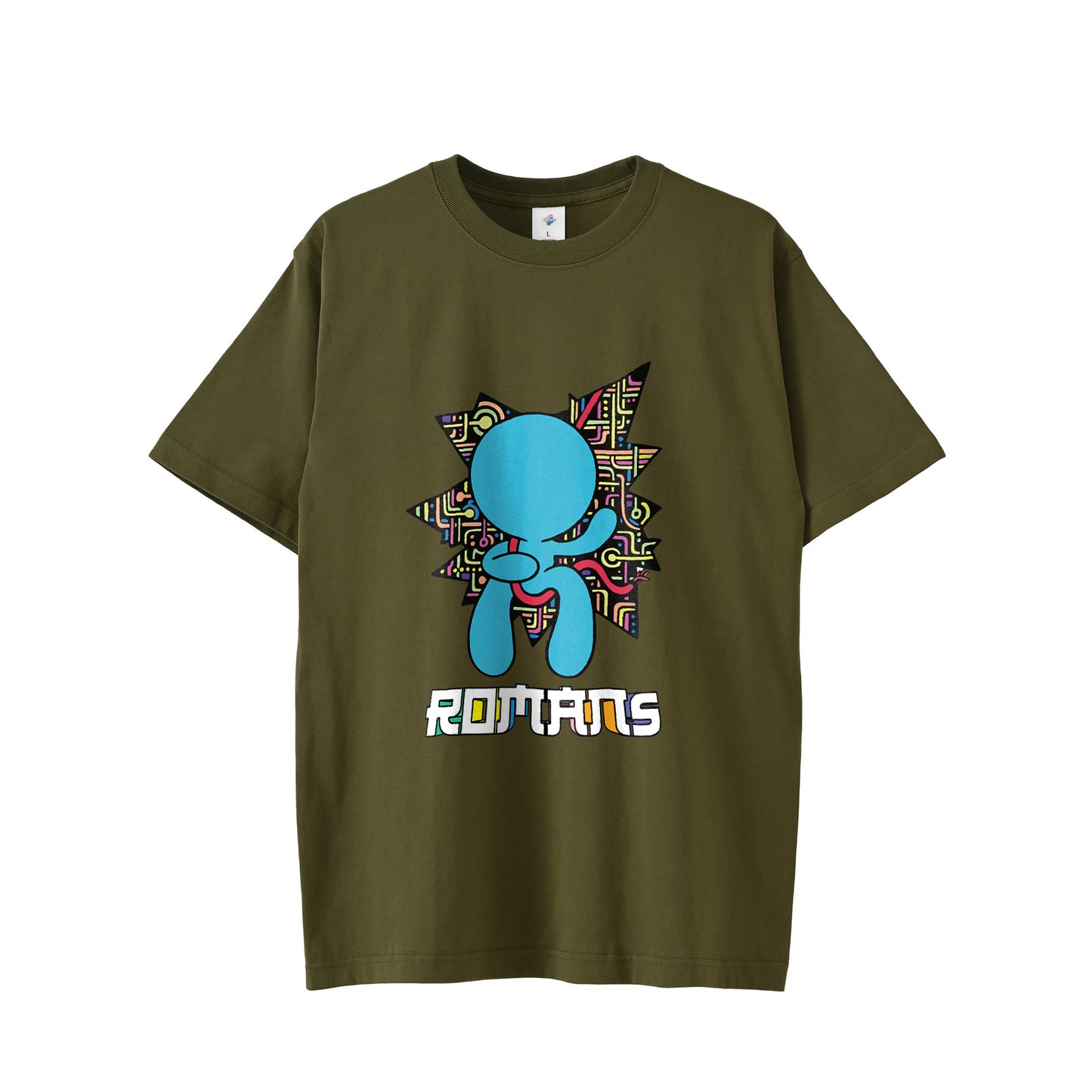 【Tシャツ】テクノロジー×ロスト・イン・フェイス olive-drab image