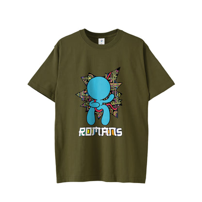 【Tシャツ】テクノロジー×ロスト・イン・フェイス olive-drab image