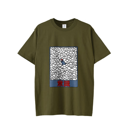 【Tシャツ】意識（前） olive-drab image