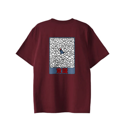 【Tシャツ】意識（後） burgundy image
