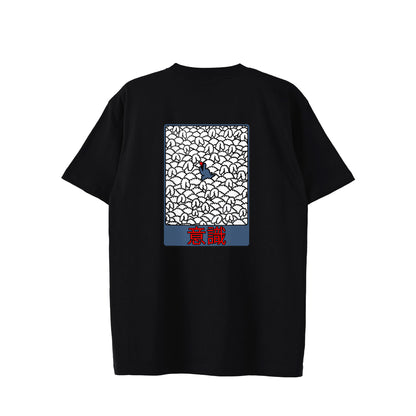 【Tシャツ】意識（後） black image